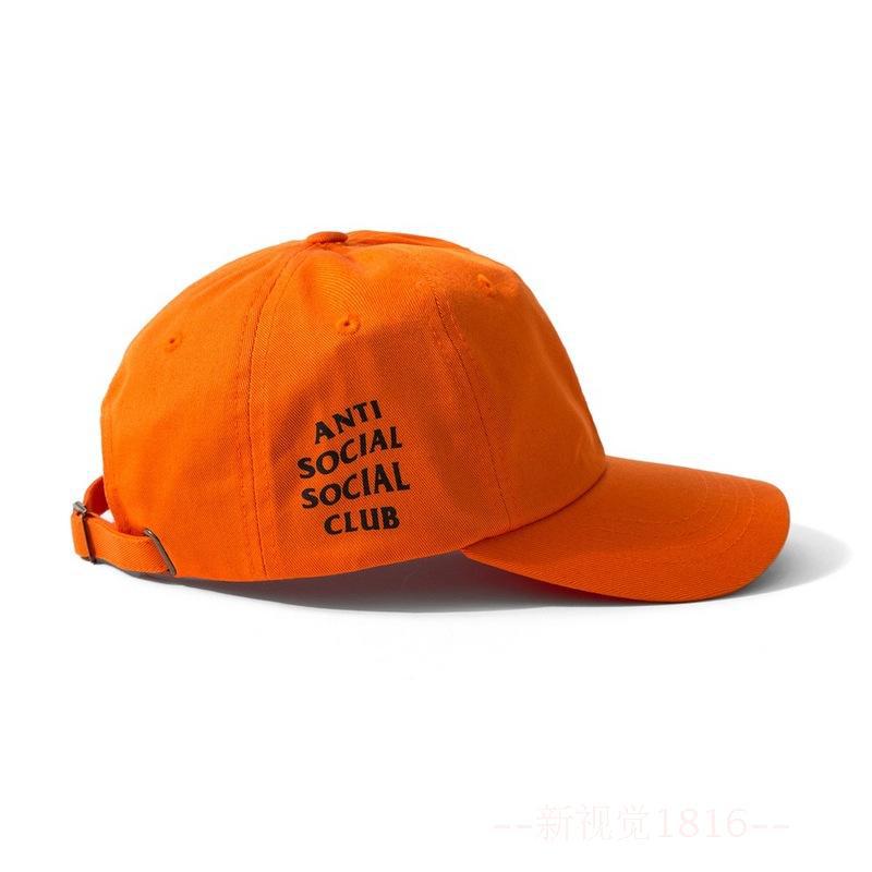 Бейсболка Anti Social Social Club "";Orange/Black/Logo""; фото № 3
